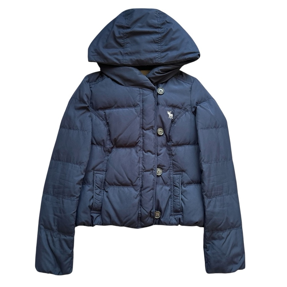 🔃Abercrombie & Fitch Women’s Blue Puffer Jacket - Picture 3 of 10